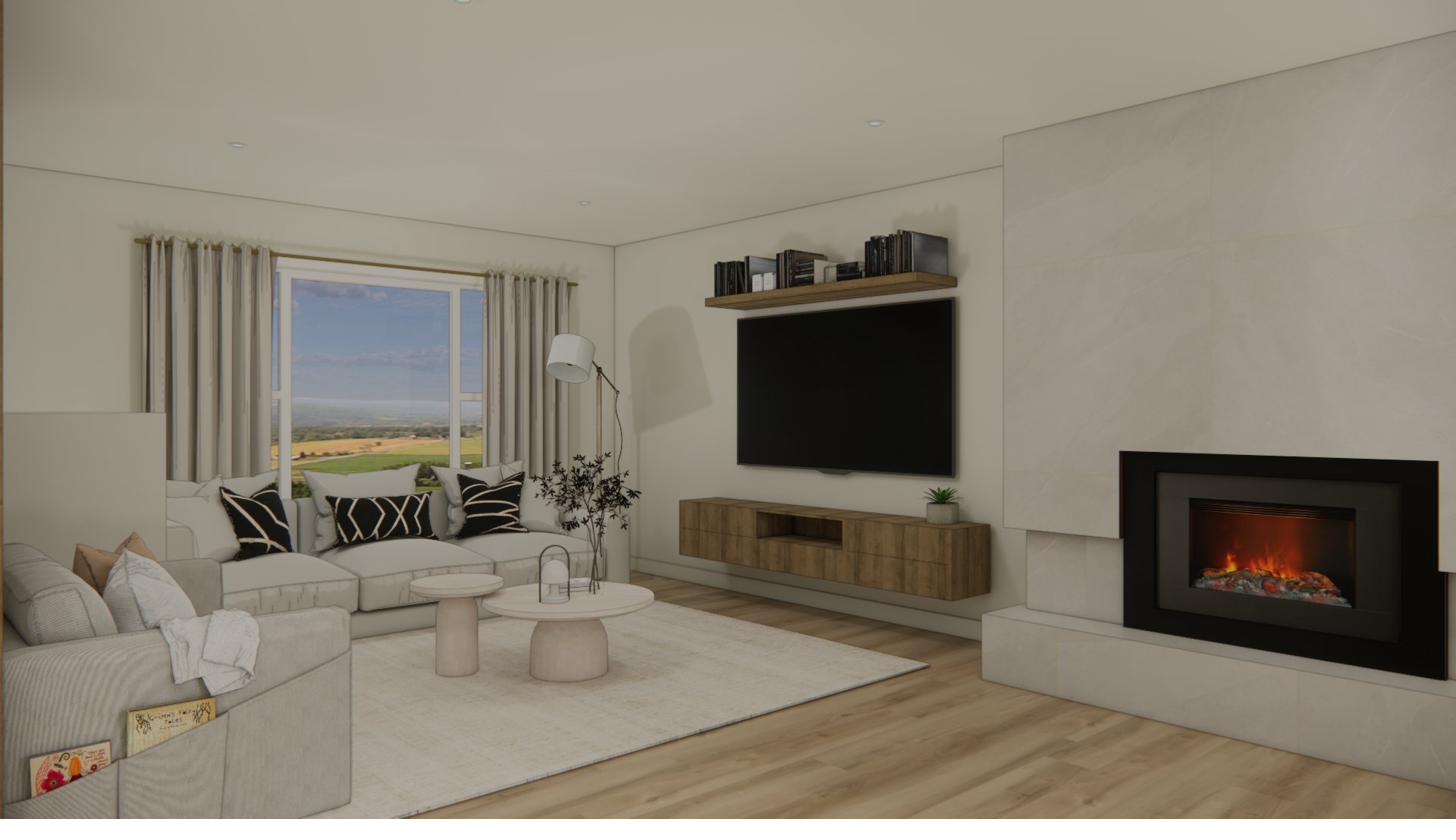 Salon lumineux d'une maison Havre du Trait-Carré